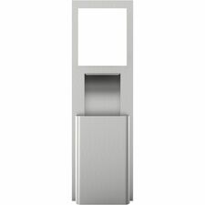 Kimberly-Clark Professional Professional Wall Unit with Trash Receptacle Touchless, Roll Dispenser - 54.5" Height x 11.5" Width x 4" Depth - Stainless Steel - Stainless Steel - Anti-bacterial - 1 Each