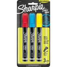 Sharpie Wet Erase Chalk Markers Medium Marker Point - Red, Blue, Yellow Ink - 3 / Pack