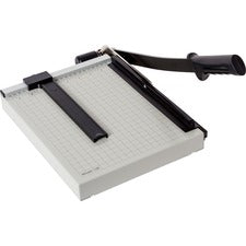 Dahle Vantage 12e Guillotine Paper Trimmer 15 Sheet Cutting Capacity - 12" Cutting Length - 2.5" Height x 19.8" Width x 10.3" Length - Sturdy, Spring-action Handle, Adjustable Back Stop, Alignment Grid - Metal - Gray - 1 / Carton