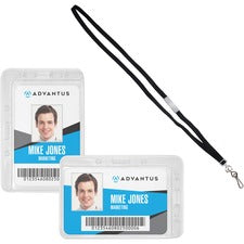 Advantus Antimicrobial ID & Security Pack Horizontal/Vertical - Multicolor - 20 / Pack