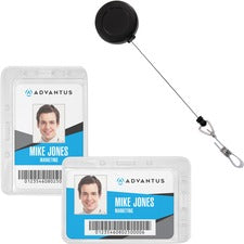 Advantus Antimicrobial ID & Security Pack Horizontal/Vertical - Multicolor - 20 / Pack
