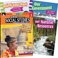 Shell Education Learn At Home Social Studies Books Printed Book Book - Grade 3 - English