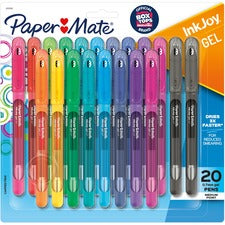 Paper Mate InkJoy Gel Pen 0.7 mm Medium Pen Point - Assorted Ink - Gel-based - Assorted Barrel - 20 / Pack