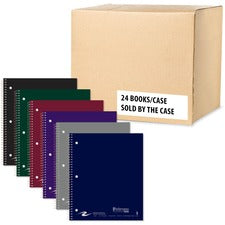 Roaring Spring WB Notebook 11" x 9" Law Ruled 1 Subject(s) - 70 Sheets - 140 Pages - Printed - Spiral Bound - Both Side Ruling Surface - College Ruled Front Ruling - Red Margin - 3 Hole(s) - 20 lb Basis Weight - 75 g/m&#178; Grammage - 9" x 11" Sheet Size