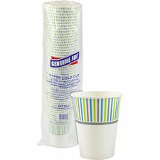 Genuine Joe 12 oz Cold Cups 12 fl oz - Paper - Cold Drink, Beverage - 50 / Pack