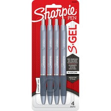 Sharpie S-Gel Pens 0.7 mm Pen Point - Black Ink - Gel-based - Fashion Blue Barrel - 4 / Pack
