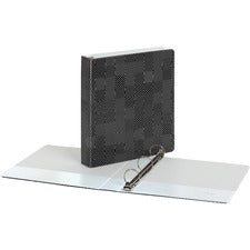 Oxford 1-1/2" Back-mounted Round Ring Binder 1 1/2" Binder Capacity - 350 Sheet Capacity - Fastener(s): Round Ring - Pocket(s): 2, Internal - Black - 1 Each