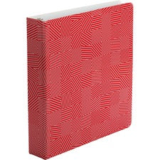 Oxford 1-1/2" Back-mounted Round Ring Binder 1 1/2" Binder Capacity - 350 Sheet Capacity - Fastener(s): Round Ring - Pocket(s): 2, Internal - Red - 1 Each