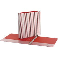 Oxford 1-1/2" Back-mounted Round Ring Binder 1 1/2" Binder Capacity - 350 Sheet Capacity - Fastener(s): Round Ring - Pocket(s): 2, Internal - Red - 1 Each