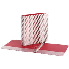 Oxford 1-1/2" Back-mounted Round Ring Binder 1 1/2" Binder Capacity - 350 Sheet Capacity - Fastener(s): Round Ring - Pocket(s): 2, Internal - Red - 1 Each