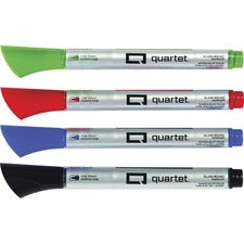 Quartet Premium Glass Board Dry-erase Markers Fine Marker Point - Erasable - Black, Blue, Red, Green Ink - Liquid - 4 / Pack