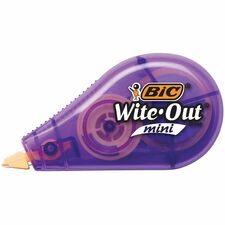Wite-Out Mini Correction Tape Pack 0.20" Tape Width x 16.40 ft Tape Length - 1 Line(s) - Translucent Dispenser - Smooth, Compact, Ambidextrous, Easy to Use, Non-refillable, Tear Resistant - White - 12 / Pack - TAA Compliant
