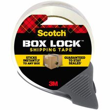 Scotch Box Lock Packaging Tape 54.60 yd Length x 1.88" Width - Clear - Dispenser Included - 1 Roll