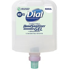 Dial Hand Sanitizer Gel Refill 1.27 quart - Kill Germs, Bacteria Remover - Healthcare, School, Office, Restaurant, Daycare - Clear - Fragrance-free, Dye-free - 1 Each
