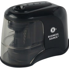 Business Source 2-way Electric Pencil Sharpener AC Adapter Powered - Steel Alloy, ABS Plastic - 1 Each