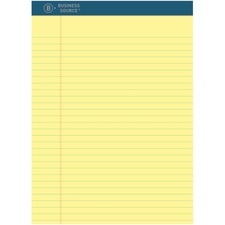 Business Source Premium Writing Pad 2.50" Height x 8.5" Width x 11.8" Length - Tear Proof, Sturdy Back, Bleed-free - 1 Dozen
