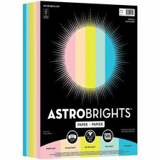 Astrobrights Sprinkle Assortment Copy Paper Letter - 8 1/2" x 11" - 24 lb Basis Weight - Smooth - Heavyweight, Acid-free, Lignin-free - Bubble Gum, Lunar Blue, Merry Mint, Lift-off Lemon, Punchy Peach - 500 / Ream