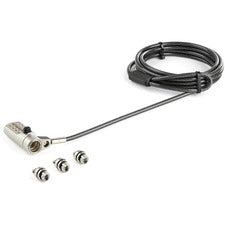 StarTech.com Cable Lock 6.56 ft Cable - Resettable - 4-digit - Combination Lock - Black, Silver - Vinyl Coated Steel - For Notebook, Desktop Computer, Monitor