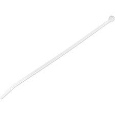 StarTech.com 100 Pack 10" Cable Ties - White Extra Large Nylon/Plastic Zip Tie Cable Tie - White - 9.80" Length - Nylon 66 - 100 / Pack - TAA Compliant