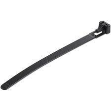 StarTech.com 100 Pack - 5 in. (125 mm) Black Cable Ties (CBMZTRB5BK) Cable Tie - Black - 4.90" Length - Nylon 66 - 100 / Pack - TAA Compliant
