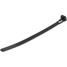 StarTech.com 100 Pack - 6 in. (150 mm) Black Cable Ties (CBMZTRB6BK) Cable Tie - Black - 5.90" Length - Nylon 66 - 100 / Pack - TAA Compliant