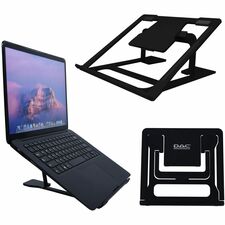 DAC&reg; MP-224 Portable Laptop Stand With 6 Height Levels, Black Upto 15.6" Screen Size Notebook, Tablet Support - Aluminum Alloy, Silicon - Black