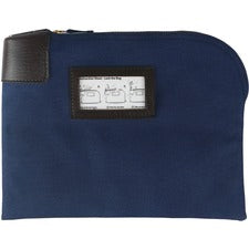 Sparco Locking Currency Bag 11" Length x 8.50" Width - Navy - Coin, Currency, Document - 1 / Pack