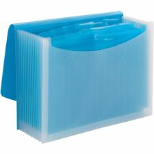 Smead Letter Expanding File 8 1/2" x 11" - 12 Pocket(s) - 12 Divider(s) - Teal, Clear - 1 Each