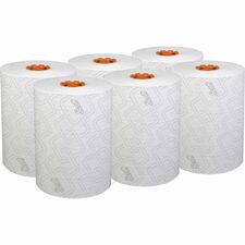 Scott Paper Towel 8" Width x 580 ft Length - White, Orange - Paper - 6 / Carton
