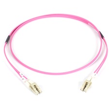 Black Box Fiber Optic Duplex Patch Network Cable 6.50 ft Fiber Optic Network Cable for Transceiver, Network Device - First End: 2 x LC Network - Male - Second End: 2 x LC Network - Male - 100 Gbit/s - Patch Cable - LSZH - 50/125 &micro;m - Erika Violet -
