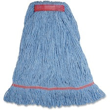 Genuine Joe Narrow Band Large Mophead Large - Rayon, Cotton, Cotton, Fiber - 1 Each