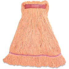 Genuine Joe Narrow Band Large Mophead Large - Rayon, Cotton, Fiber, Cotton - 1 Each