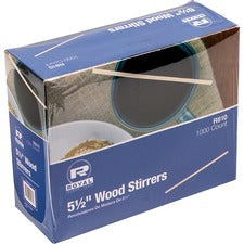 Royal Wood Coffee Stir Sticks 5.5" Length - Birch Wood - Natural - 1000 / Box