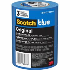 ScotchBlue Multi-Surface Painter's Tape 60 yd Length x 1.88" Width - Blue - Paper - 3 / Pack