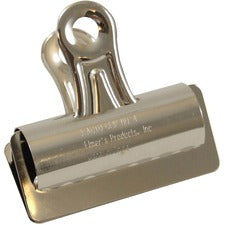 Elmer's Grip Bulldog Clips No. 4 - 3" Width - 1" Size Capacity - for Home, Office - Strong, Durable, Lightweight, Heavy Duty - Silver - Nickel Plated Steel - 12 / Box