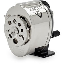 X-Acto KS Manual Pencil Sharpener Metal, Steel - Chrome, Black, Silver - 1 Each