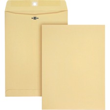 Quality Park 9 x 12 Heavy-duty Clasp Envelopes Clasp - #90 - 9" Width x 12" Length - Clasp/Gummed Flap - 100 / Box