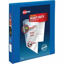 Avery&reg; DuraHinge Ring Binder 1" Binder Capacity - Letter - 8 1/2" x 11" Sheet Size - 250 Sheet Capacity - 250 Ring(s) - Fastener(s): Slant Ring - Pocket(s): 4 - Polypropylene - Adhesive, Archival-safe, Durable Hinge, Heavy Duty, Ink-transfer Resistant