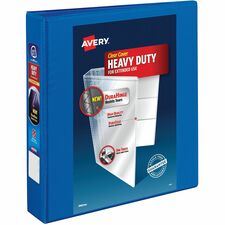 Avery&reg; DuraHinge Ring Binder 1 1/2" Binder Capacity - Letter - 8 1/2" x 11" Sheet Size - 375 Sheet Capacity - 375 Ring(s) - Fastener(s): Slant Ring - Pocket(s): 4 - Polypropylene - Adhesive, Archival-safe, Durable Hinge, Heavy Duty, Ink-transfer Resis