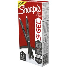 Sharpie S-Gel Pens 0.38 mm Pen Point - Black Ink - Gel-based - 1 Dozen