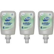 Dial Hand Sanitizer Gel Refill Fragrance-free Scent - 1.27 quart - Pump Dispenser - Bacteria Remover - Healthcare, School, Office, Restaurant, Daycare, Hand - Clear - Dye-free, Drip Resistant - 3 / Carton