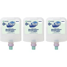 Dial Hand Sanitizer Gel Refill 1.27 quart - Bacteria Remover - Healthcare, Daycare, Office, School, Restaurant - Clear - Dye-free, Fragrance-free - 3 / Carton