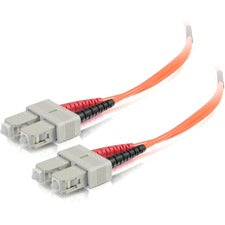 C2G 16.4ft (5m) SC-SC 50/125 OM2 Duplex Multimode PVC Fiber Optic Cable - Orange 16.40 ft Fiber Optic Network Cable for Network Device - First End: 2 x SC Network - Male - Second End: 2 x SC Network - Male - 10 Gbit/s - Patch Cable - Riser, OFNR, Plenum -