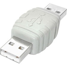 StarTech.com USB A to USB A Cable Adapter M/M 1 x 4-pin Type A USB Male - 1 x 4-pin Type A USB Male - White - 1 Each
