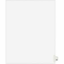 Avery&reg; Side Tab Individual Legal Dividers 500 x Divider(s) - 500 Side Tab(s) - 100 - 1 Tab(s)/Set - 8.5" Divider Width x 11" Divider Length - Letter - 8.50" Width x 11" Length - White Paper Divider - 25/Pack - 20 / Carton
