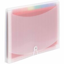 Smead ColorVue Letter Expanding File 8 1/2" x 11" - 13 Pocket(s) - 12 Divider(s) - Clear - 12 / Carton