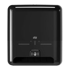 TORK Matic Hand Towel Roll Dispenser Black H1 Touchless, Roll Dispenser - 14.5" Height x 13" Width x 8" Depth - Plastic - Black - Hygienic, Adjustable, Refill Indicator - 1 / Carton
