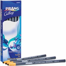 Prang Charcoal Pencils Black Lead - 12 / Pack