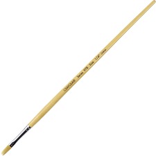 Crayola No. 978 Nylon Easel Brush Wood Handle - Aluminum Ferrule - 1 Dozen