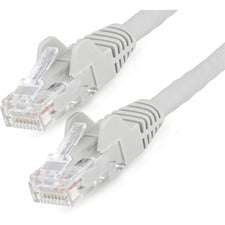 StarTech.com 1ft LSZH CAT6 Ethernet Cable - Gray Snagless Patch Cord 1 ft Category 6 Network Cable for Network Device, Server, Router, VoIP Device, PoE-enabled Device, Notebook, Security Camera, NAS, Workstation, IPTV, Network Card - First End: 1 x RJ-45